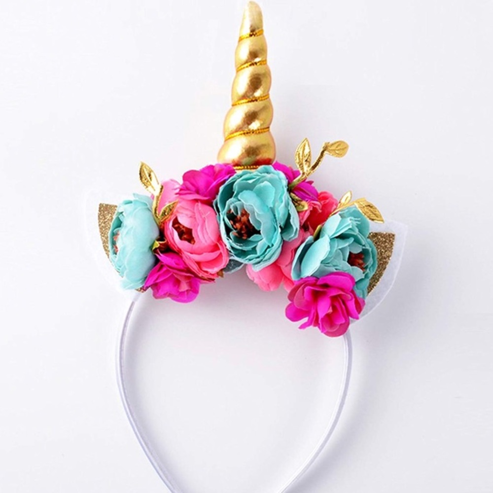 Unicorn 🦄 FLOWER HEADBAND festival ITEM *NWT* - Picture 1 of 8